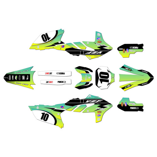 yamaha yz250f graphics kit 2024-2026 speed series lime