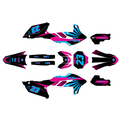 yamaha yz450f graphics kit 2023-2025 fh series magenta