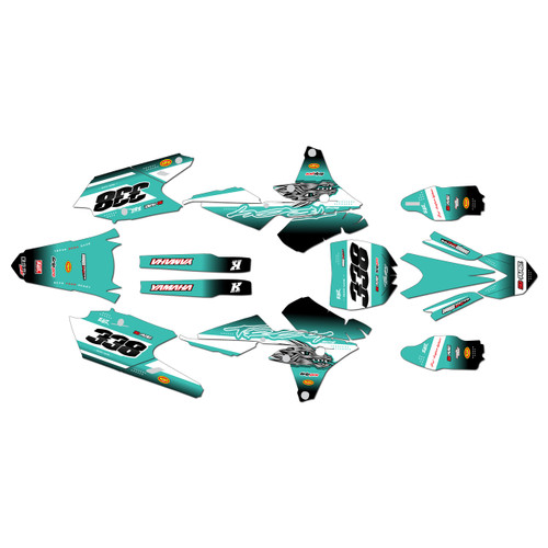 yamaha yz250fx graphics kit 2015-2019 blitz series teal