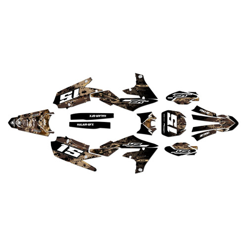 yamaha yz250f graphics kit 2019-2023 cyberware series tan
