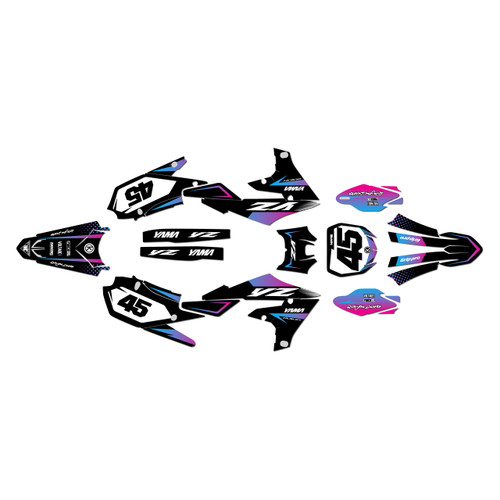 yamaha yz450f graphics kit 2018-2022 division series magenta