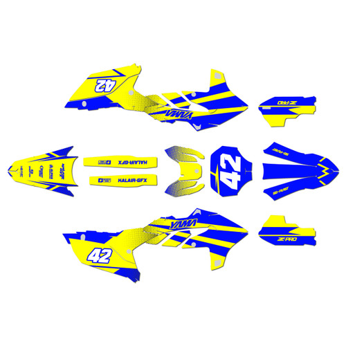yamaha yz250f graphics kit 2024-2026 team series yellow