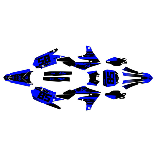 yamaha yz450fx graphics kit 2019-2023 drag series blue