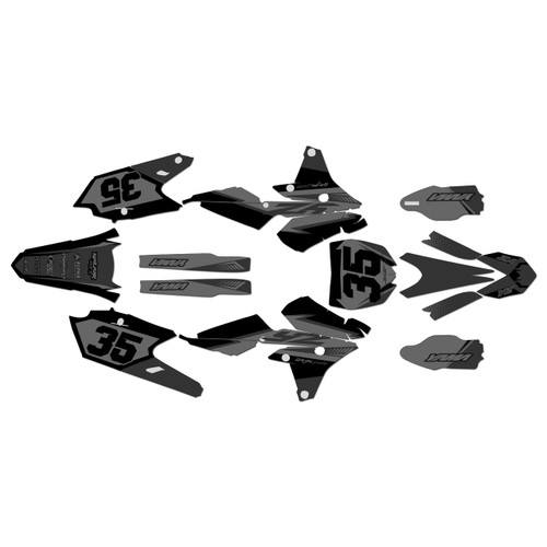 yamaha yz450fx graphics kit 2016-2018 dream series smoke