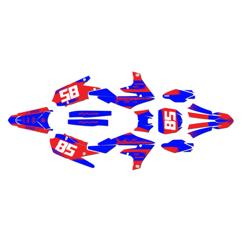 yamaha yz450f graphics kit 2018-2022 drag series red