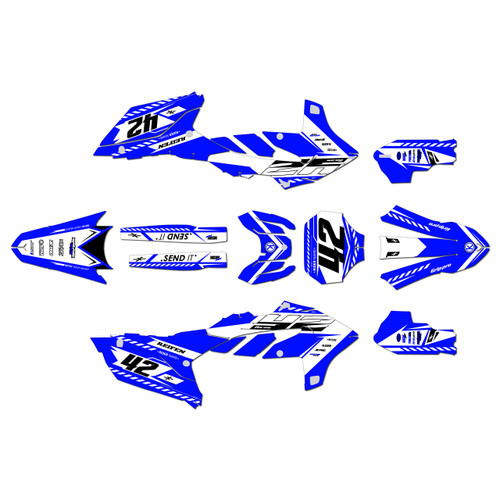 yamaha yz450f graphics kit 2023-2025 lethal series blue
