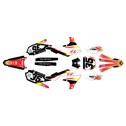 yamaha yz450fx graphics kit 2019-2023 dream series orange