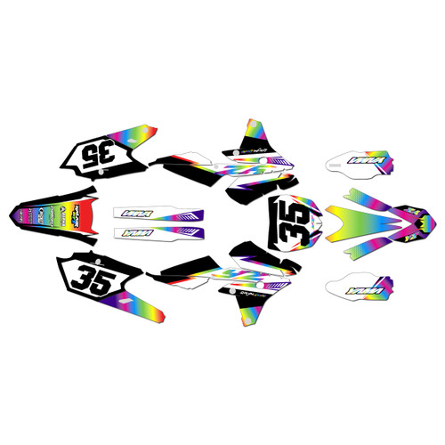 yamaha yz250fx graphics kit 2015-2019 dream series rainbow