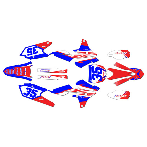 yamaha yz250fx graphics kit 2015-2019 dream series blue-red