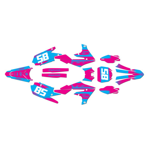 yamaha yz250f graphics kit 2019-2023 drag series magenta