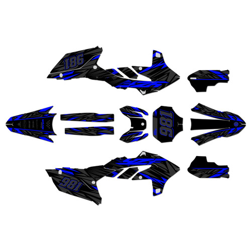 yamaha yz250f graphics kit 2024-2026 twitch series blue