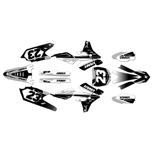yamaha yz450fx graphics kit 2016-2018 evader series white