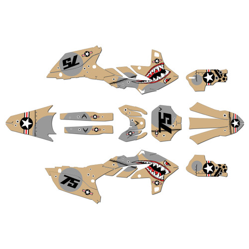 yamaha yz450f graphics kit 2023-2025 predator series tan