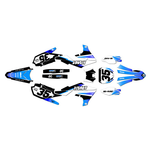 yamaha yz250f graphics kit 2019-2023 dream series blue