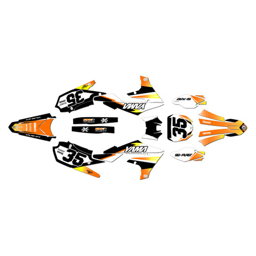 yamaha yz250f graphics kit 2019-2023 dream series orange