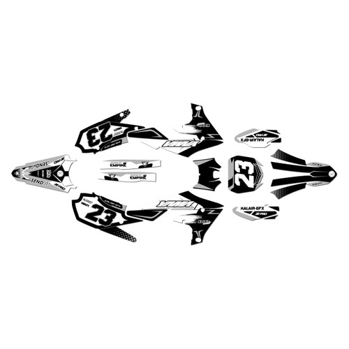 yamaha yz450f graphics kit 2018-2022 evader series white