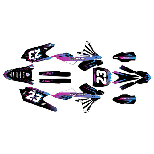 yamaha yz450fx graphics kit 2016-2018 fh series pink
