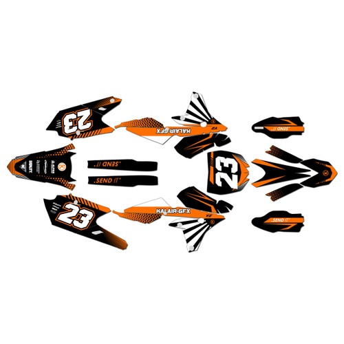 yamaha yz450fx graphics kit 2016-2018 fh series orange