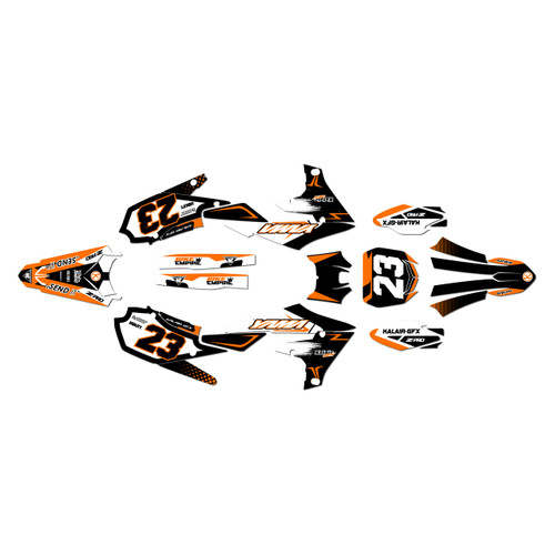 yamaha yz250f graphics kit 2019-2023 evader series orange