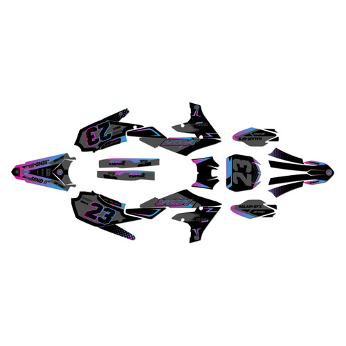 yamaha yz250f graphics kit 2019-2023 evader series magenta-shift