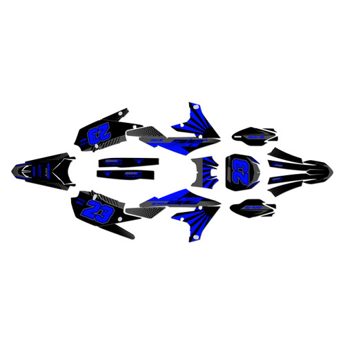 yamaha yz450f graphics kit 2018-2022 fh series blue-shift