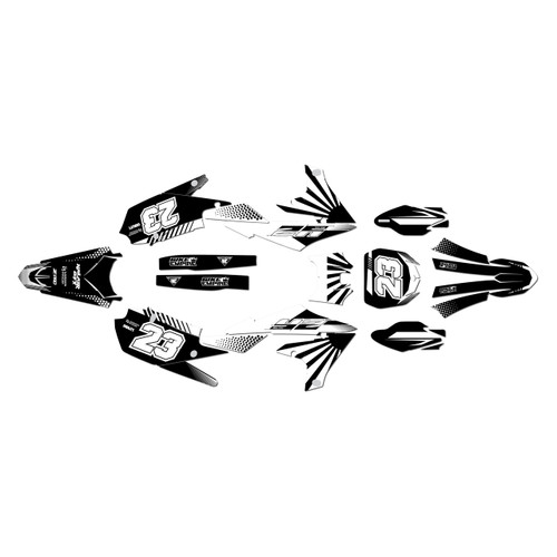 yamaha yz450f graphics kit 2018-2022 fh series white