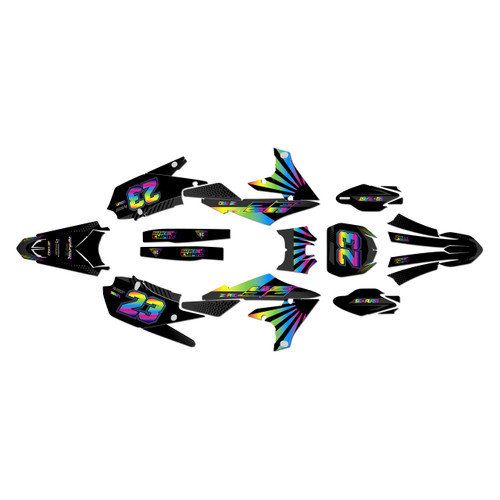 yamaha yz250f graphics kit 2019-2023 fh series rainbow