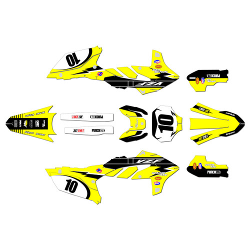 yamaha yz450f graphics kit 2023-2025 speed series yellow