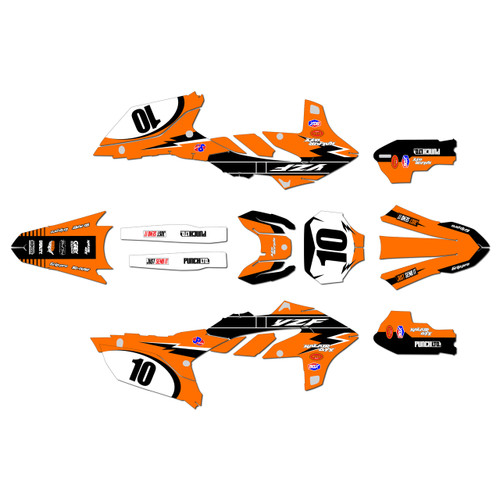 yamaha yz450f graphics kit 2023-2025 speed series orange