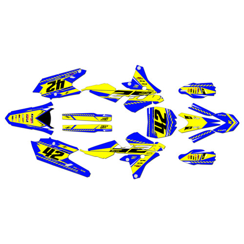 yamaha yz250fx graphics kit 2015-2019 lethal series yellow