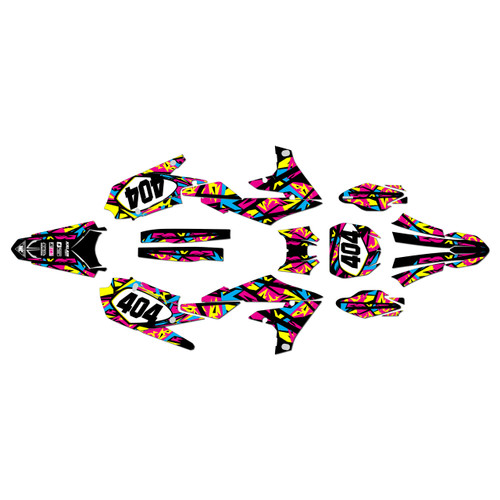 yamaha yz450fx graphics kit 2019-2023 shatter series magenta