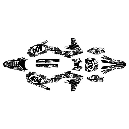 yamaha yz450fx graphics kit 2019-2023 shatter series white