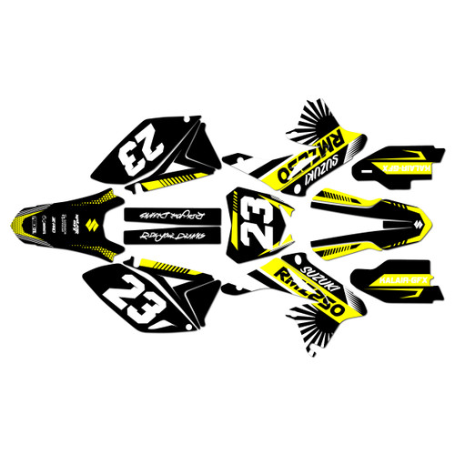 suzuki rmz250 graphics kit 2014-2016 fasthouse series yellow