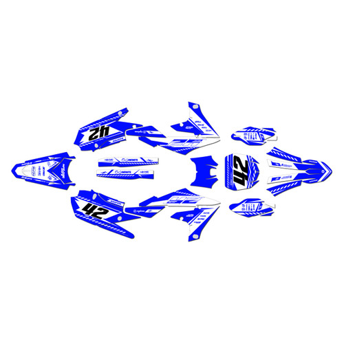 yamaha yz250f graphics kit 2019-2023 lethal series blue