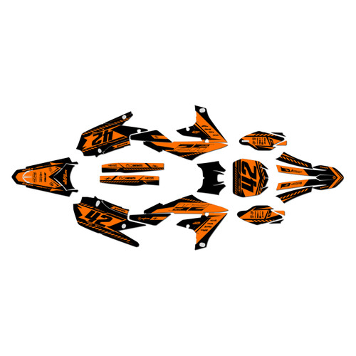 yamaha yz250f graphics kit 2019-2023 lethal series orange