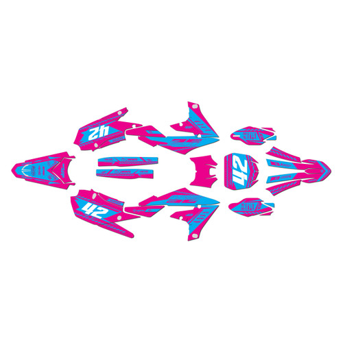 yamaha yz450f graphics kit 2018-2022 lethal series magenta