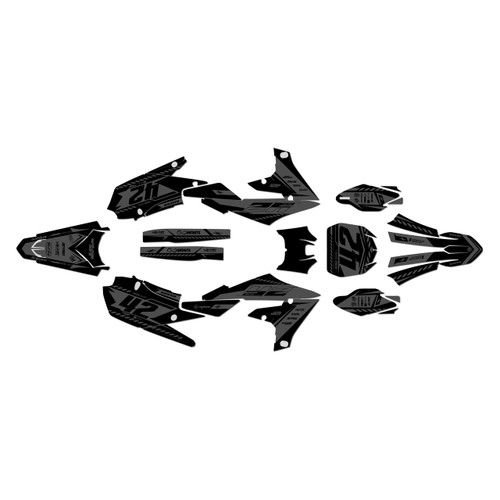 yamaha yz450f graphics kit 2018-2022 lethal series smoke
