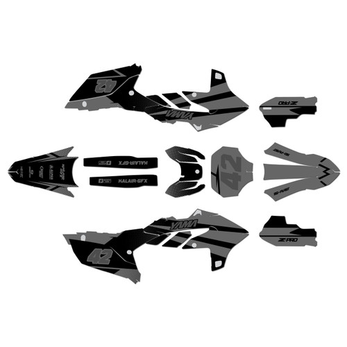 yamaha yz450f graphics kit 2023-2025 team series smoke