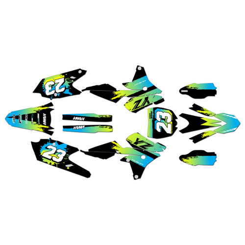 yamaha yz250fx graphics kit 2015-2019 splash series lime