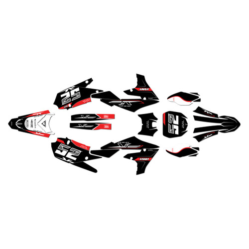 yamaha yz250f graphics kit 2019-2023 ominous series red