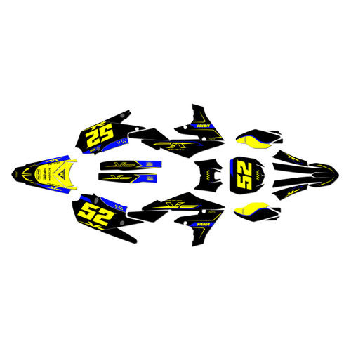 yamaha yz250f graphics kit 2019-2023 ominous series yellow