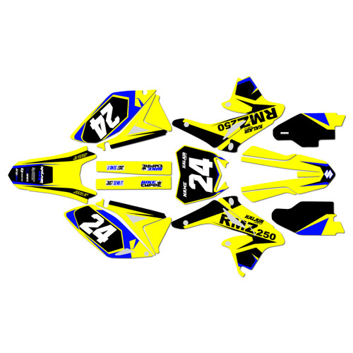 suzuki rmz250 graphics kit 2014-2016 instinct series blue