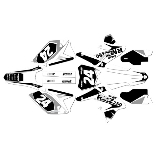 suzuki rmz250 graphics kit 2014-2016 instinct series white