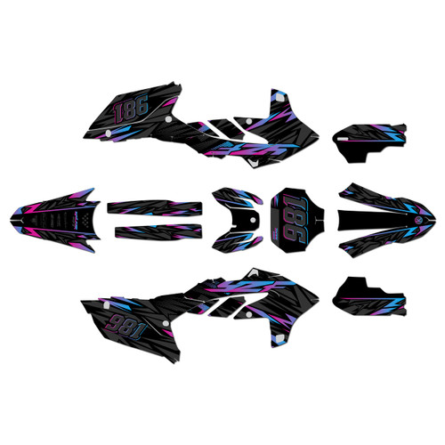 yamaha yz450f graphics kit 2023-2025 twitch series magenta