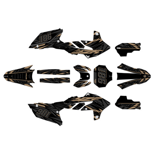 yamaha yz450f graphics kit 2023-2025 twitch series tan