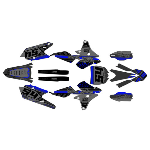 yamaha yz250fx graphics kit 2015-2019 split series blue-shift