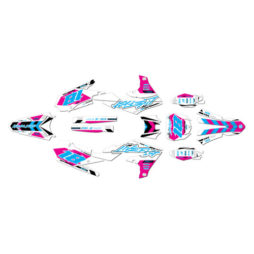 yamaha yz250f graphics kit 2019-2023 rebel series magenta-shift