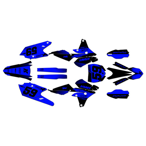 yamaha yz250fx graphics kit 2015-2019 swift series blue-shift