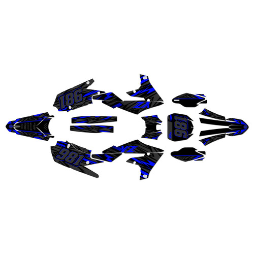 yamaha yz450fx graphics kit 2019-2023 twitch series blue