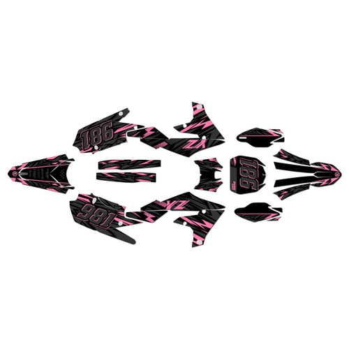 yamaha yz450fx graphics kit 2019-2023 twitch series pink